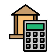 Calculator Vector Filled Icon Design