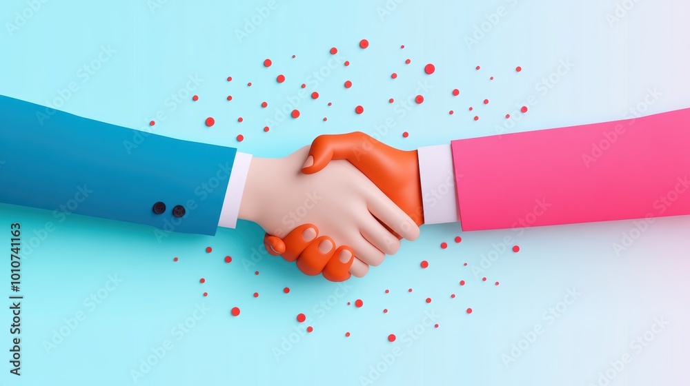 Canvas Prints A hand shaking another hand, symbolizing the partnership and collaboration in business ventures.