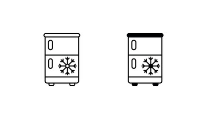 Refrigerator icon design with white background stock illustration