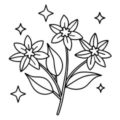 Fototapeta premium Lush Vector Illustration Showcasing a Cluster of Clove Flowers Amongst Greenery 