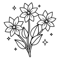 Charming Vector Illustration of a Cluster of Clove Flowers Capturing Nature's Beauty
