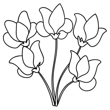 black and white sweet pea flowers clip art preview