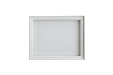 Empty white frame, perfect for showcasing artwork or photographs on a clean, isolated background.