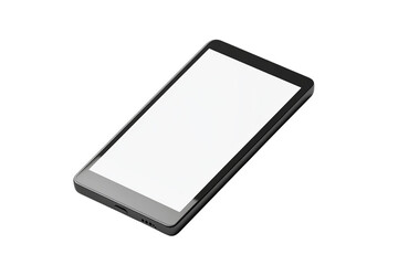 Modern smartphone with a blank screen, ideal for showcasing apps or digital content, on a white isolated background.