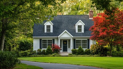 Traditional Cape Cod house with a welcoming facade.
