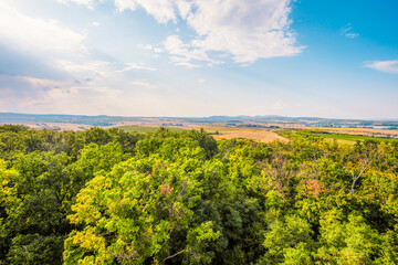 Colonnade on Homole hill (Rajstne) near Valtice castle in South Moravia near border with austria