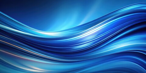 Stunning blue abstract backdrop with graceful curves and flowing lines, perfect for creative design projects, offering a tranquil and inspiring space for artistic endeavors.