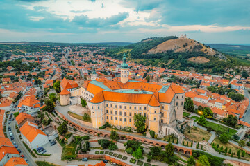 Obraz premium Mikulov Castle in Mikulov in South Moravia, Czech Republic. Most important castles in South Moravia