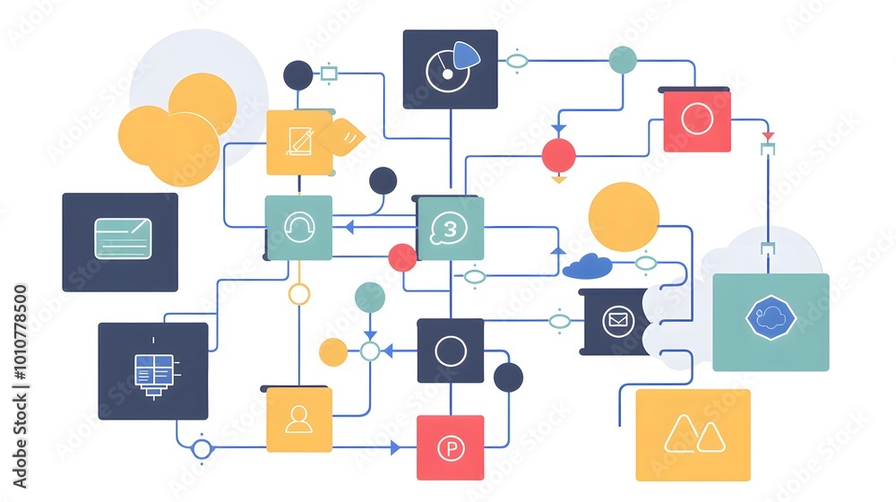 Poster representations mapping the steps a user takes to achieve a goal within a prototype