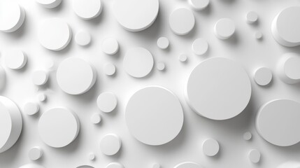 Abstract 3D White Circles