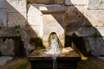 Agora of Smyrna, ancient roman historical sites in Izmir, Turkey