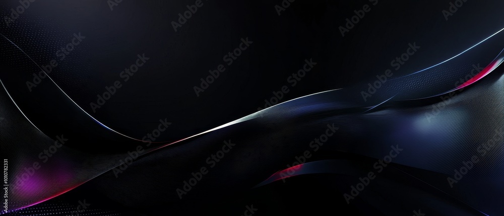 Aufkleber abstract dark background with glowing lines and blurred lights.