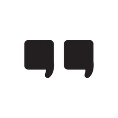 Quotation marks. Black quotes icon vector.