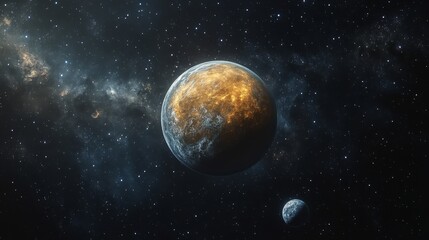 Fototapeta premium Mysterious Exoplanet in Distant Galaxy