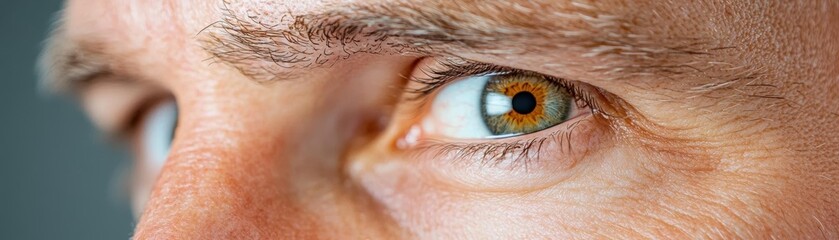 Close-up of tired eyes reflecting a digital screen, indicating prolonged screen exposure and the need for rest Eye fatigue, digital strain, rest