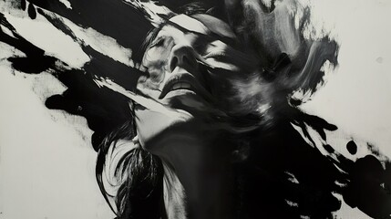 Abstract Portrait: A Woman's Intense Gaze