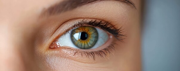Naklejka premium Human eye with fading vision illustrated by blurred and pixelated sightlines, representing health decline, vision loss, degenerative disease