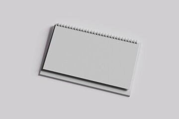 Blank desk top calendar, blank desktop flip-top calendar, mock up template for corporate design, 3d render