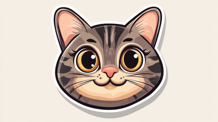 An irresistibly cute anthropomorphic cat mascot, designed for a vector sticker, full of charm and delight.



