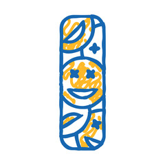 skateboard graphics doodle icon sketch vector. skateboard graphics sign. isolated symbol illustration