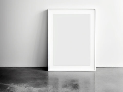 wei&szlig;er Bilderrahmen mit wei&szlig;en Passepartout