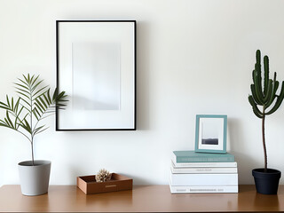 Bilder über einem Schreibtisch