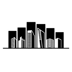 Obraz premium Flat roof house or commercial building in continuous line art drawing style. Modern architecture black linear sketch isolated on white background. Vector illustration 