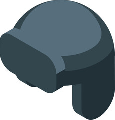 Modern vr glasses are presenting new virtual world in isometric view