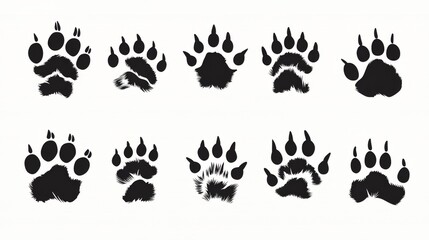 Obraz premium Animal Paw Prints Collection