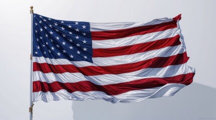 Fototapeta premium american flag on the wind