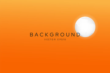 Summer orange color gradient background with the moon, vector design 