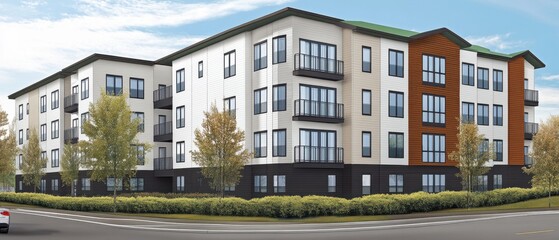 Fototapeta premium Modern Apartment Complex