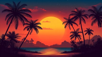 Tropical Sunset Paradise