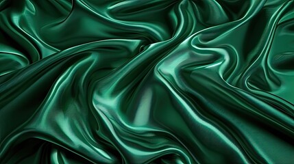 Fototapeta premium Elegant silk green background. Background texture.