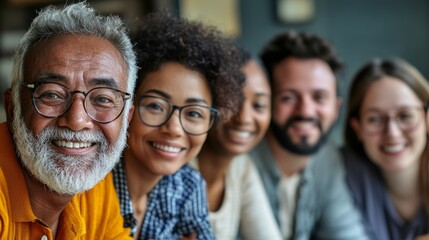Fototapeta premium Diverse Group Smiling Together