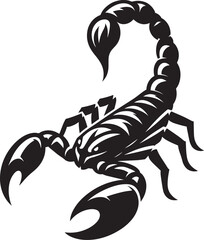 Image of Scorpion insect Silhouette isolated on a white background Minimalist Scorpion vector shape printed on Printed Glass Splashbacks