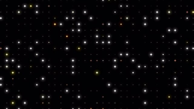Abstract light dot on black background. Dynamic glowing light star dot background suitable for presentation, video jockey.