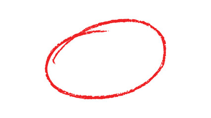 Hand-drawn Red circle marker, Sketch line pencil elements, Red marker pen highlighter circle. Vector illustration