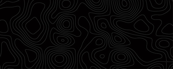 Abstract Terrain Map Illustration Highlighting Relief and Topographic Lines for a Dynamic Geometric Design
