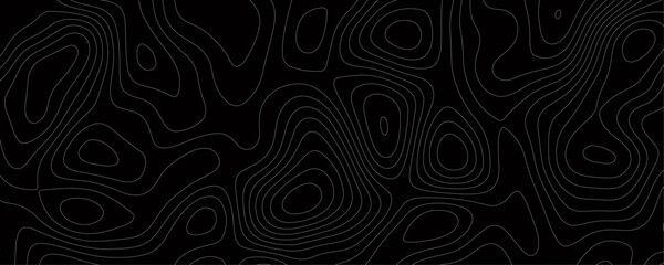 Black and White Contour Grid Background with Abstract Topographic Lines for Futuristic Graphic Design
