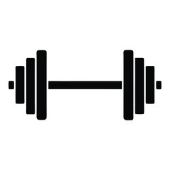 Dumbbell vector icon.