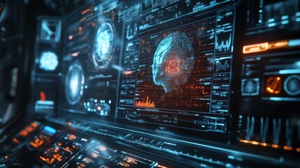 Fototapeta premium Futuristic Digital Interface Display