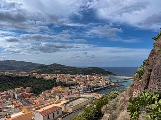 View of Castelsardo and the sea 