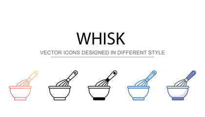 Whisk icon design with white background stock illustration