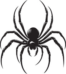 Spider insect Silhouette isolated on a white background Minimalist Spider vector shape