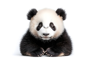 Naklejka premium Cute panda isolated on white background