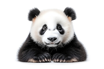 Fototapeta premium Cute panda isolated on white background