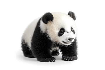 Fototapeta premium Cute panda isolated on white background