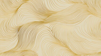This elegant golden wallpaper design exudes sophistication and opulence, with its timeless art deco motif