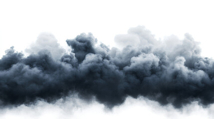 black clouds storm smoke isolated on white background 